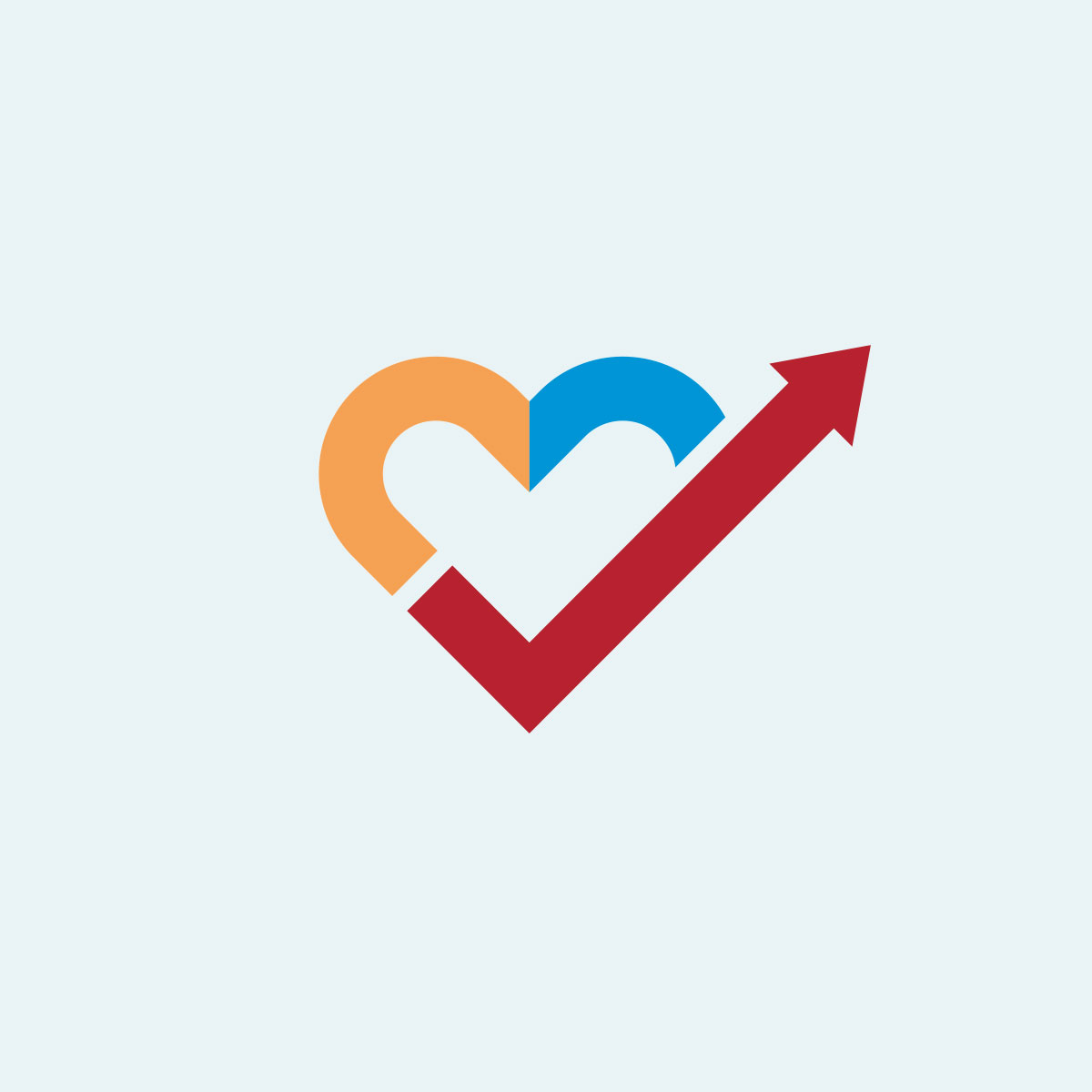 GenTAC icon made up of a heart merged with an arrow.